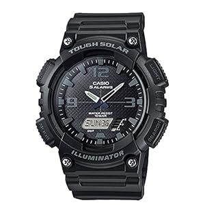 Casio Collection Standard Digital/Analog Combination Series Wristwatch, All Black (AQ-S810)