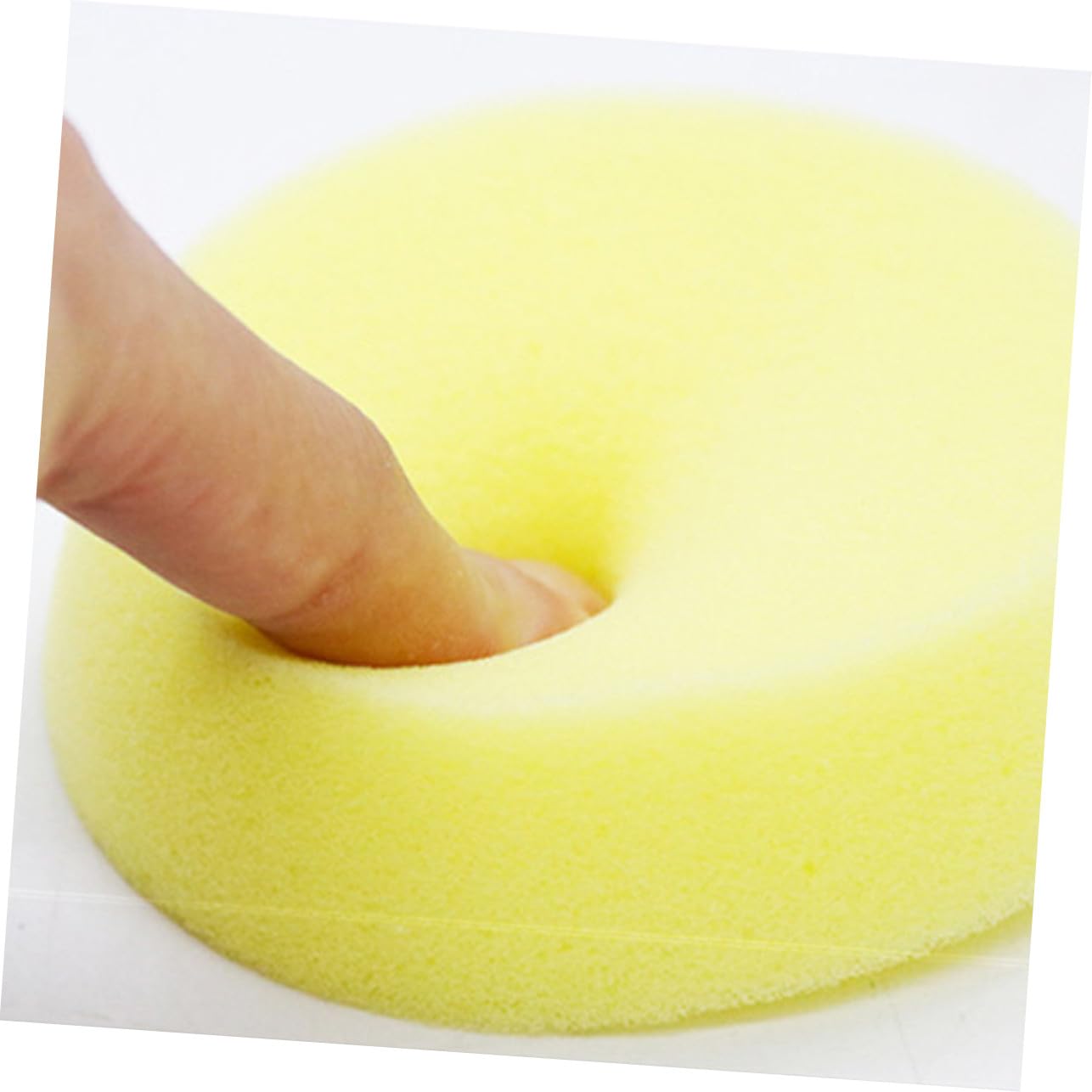 VALICLUD Lot de 4 Éponges de Nettoyage Jaune en Éponge pour Voiture et Chaussures Cirer Efficaces pour Éliminer les Taches
