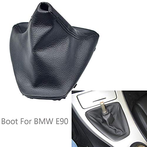 Fouedy Auto Real Leather Gear Stick Shift Knob Lever Shifter Gaiter Boot Dust-Proof Cover Fit For Bmw E90 E91 E92 E93 Car Styling #TOP1