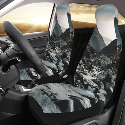 Housse de siège de voiture pour camionnette et SUV lot de 2 protections grises universelles