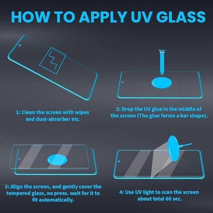 Image of Premium Tempered Glass Design for Phantom X2 Advanced Border Less Full Edge to Edge UV Screen Protector and Easy Installation Kit Pack of 1 byI