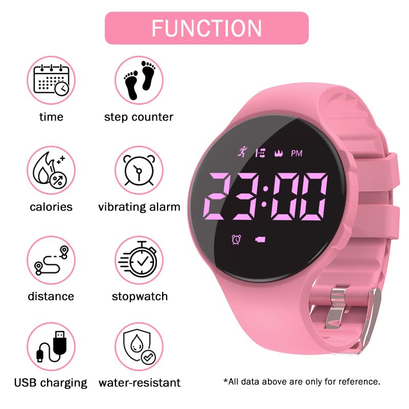 findtime Fitness Watch (No Need App) Pedometer Watch for Calories Distance - Image 2
