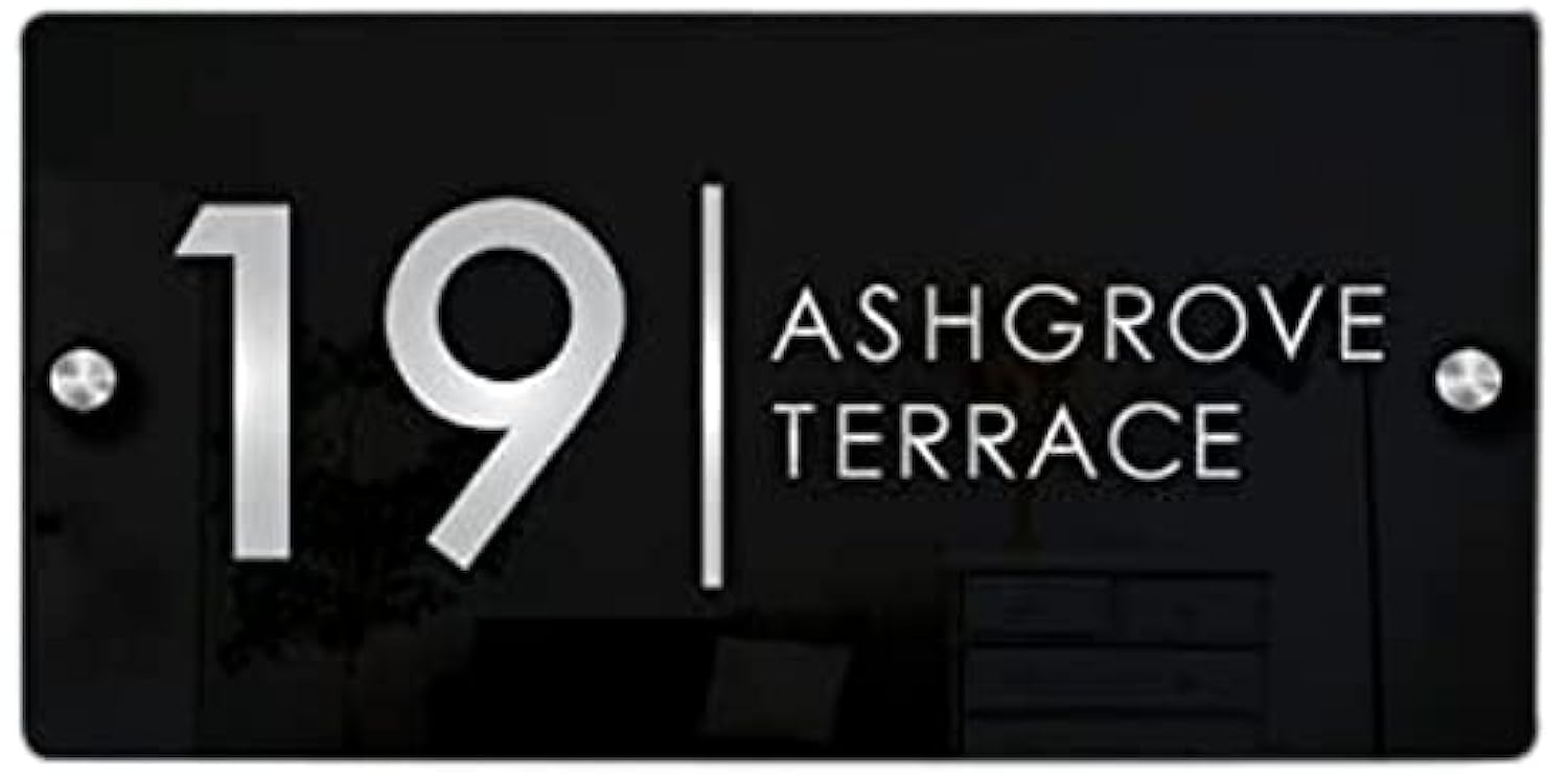 BIRD'S MIND Customised Personalised Acrylic Name Board Plates For Home Outdoor Home Office Outside Decor House Door L x H 12 Inches X 6 Inches Multicolour