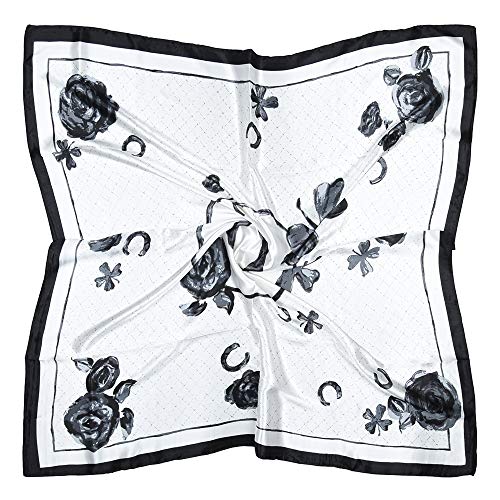 Image of Women's 35 inch Satin Square Silk Like Hair Scarves and Wraps Headscarf for Sleeping | Silk Feel Neckerchief, Hair Scarf, Fashion Bandana, Headscarf, Headband, Hair Wrap Sleeping, Daily Fashion Styling