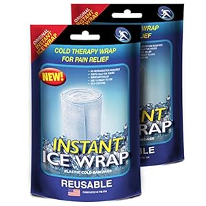 Instant Ice Wrap for Instant Pain Relief, 2 Packs, Reusable Cold Therapy & Compression Ice Wraps, No Refrigeration Needed.