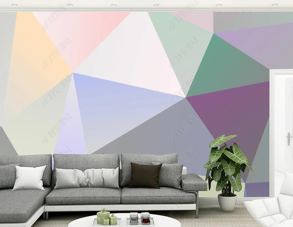 Papier peint intissé géométrie abstraite xxl pour salon et chambre 250x175 cm