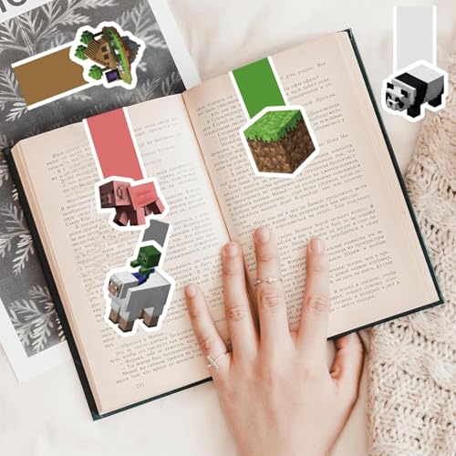Magnetische Lesezeichen,12 Stück Magnet Lesezeichen,Magnetische Seiten Markierungen,Mitgebsel Geburtstag Gastgeschenke,Wichtelgeschenk Weihnachtsgeschenke