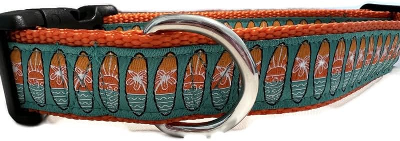 Miniatura 2 de Caninedesign - Collar para perro oceánico, hebilla de liberación rápida, 1 pulgada de ancho, ajustable, nailon, mediano y grande (tablas de surf,