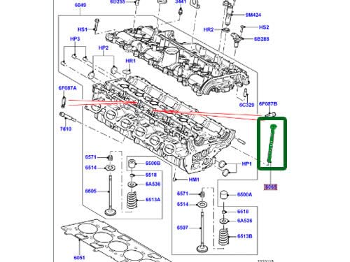 Cylinder Head Bolt Compatible with Land Rover LR2 3.2L Petrol LR002553 Set of 14