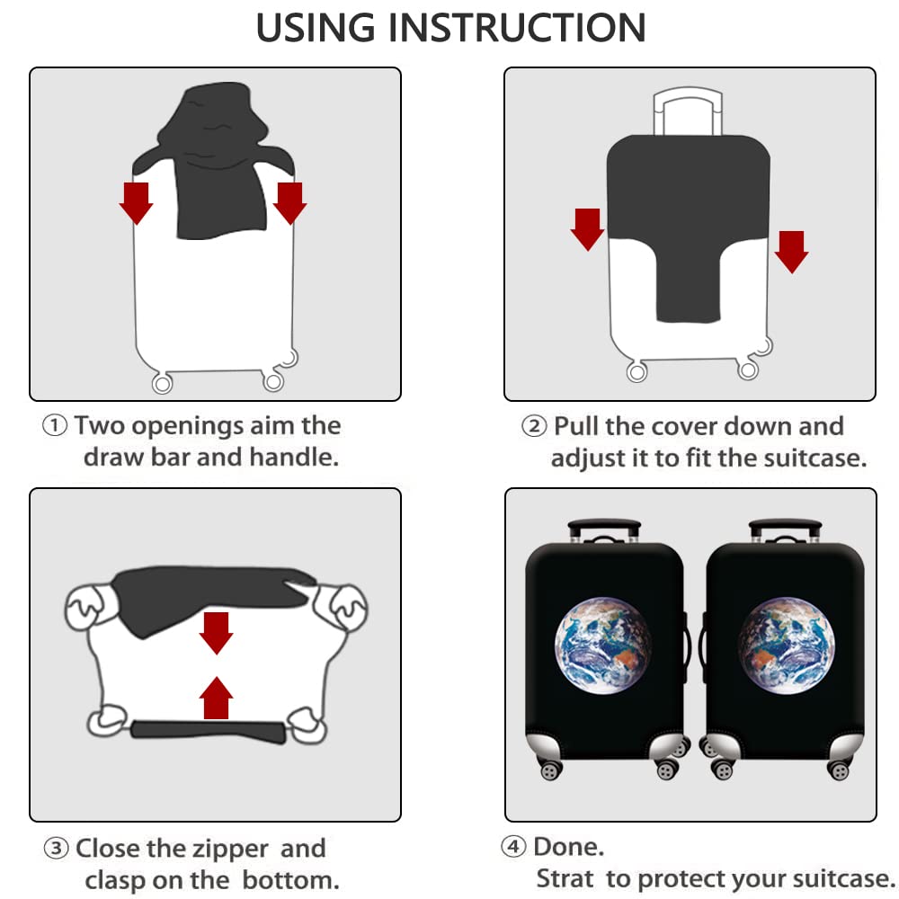 Homarket Travel Luggage Cover for 18-32 Inch Luggage, Cover for Suitcase Luggage Protector Premium Elasticated (XL(29-32 inch luggage), H181)