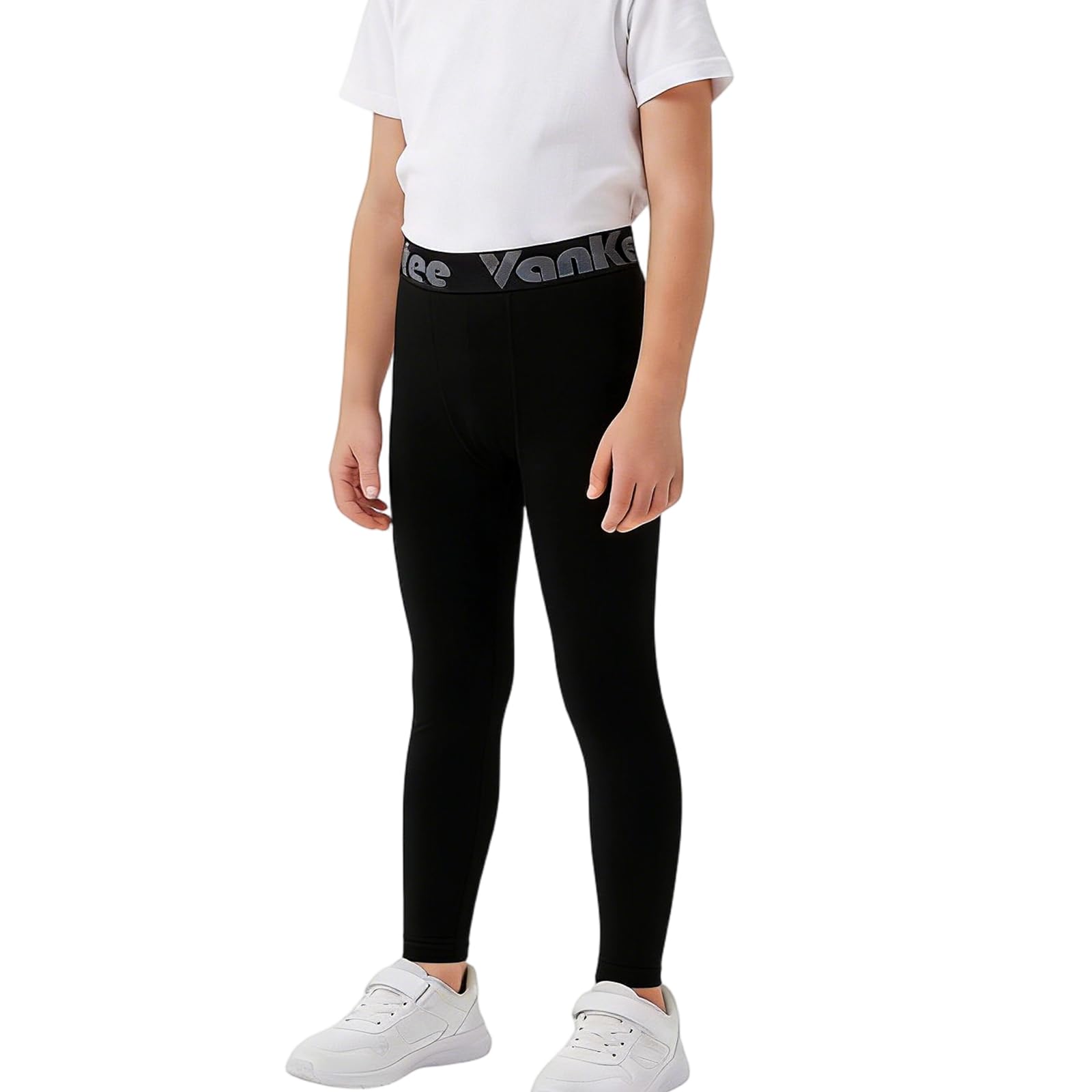 Pantalon de Compression Garçons Séchage Rapide Respirant Collants Leggings Enfants Base Layer Running Léger Élasticité Tights Sports sous-Vêtements Football Basket-Ball
