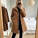 Mantel Damen Lang Wintermantel Elegant Wollmantel Einfarbig Winterjacke