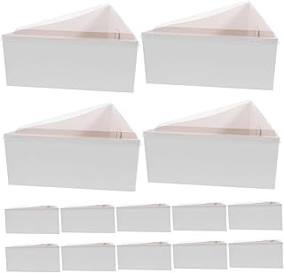 LIFKOME 50 Sets Cupcake Containers Cake Slice Holder Cookie Boxes Sandwich Cheese Storage Containers Clear Plastic Cake Containers Muffins Containers Party Candy Paper With Cover