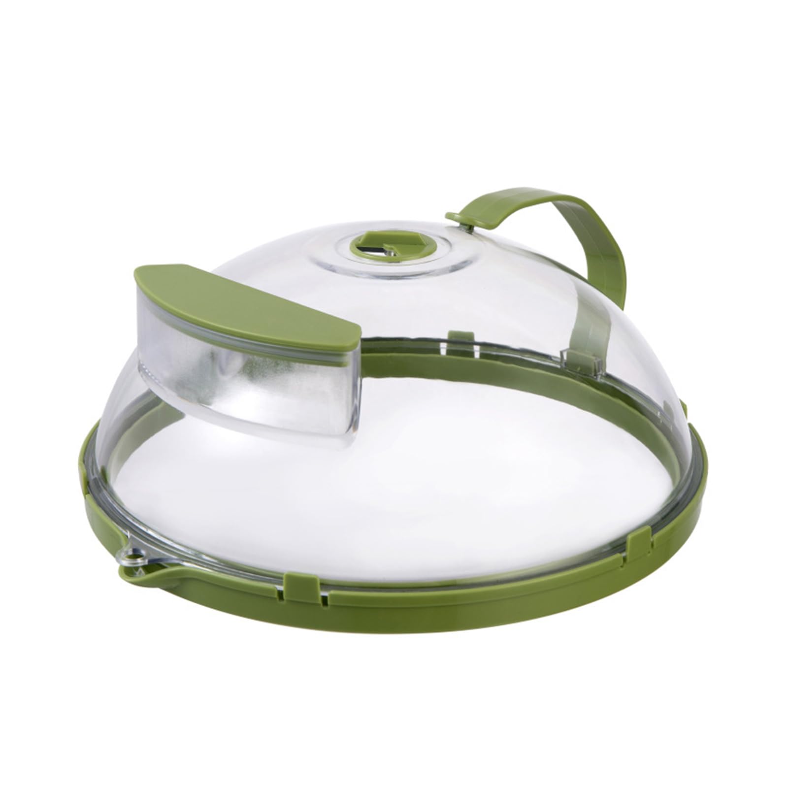Dome Microwave Splatter Cover with Water Steamer Handle for Even Heating and Retention Spatter Cover Lid with Water Steamer
