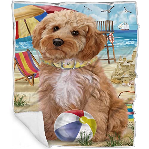 Pet-Friendly-Beach-Cockapoo-Dog-Blanket-Lightweight-Super-Soft-Cozy-and-Durable-Bed-Blanket-Animal-Theme-Fuzzy-Blanket-for-Sofa-Bed-Couch-BLNKT55876-50x60-Woven - Cucciolini Doodles   Pet-Friendly-Beach-Cockapoo-Dog-Blanket-Lightweight-Super-Soft-Cozy-and-Durable-Bed-Blanket-Animal-Theme-Fuzzy-Blanket-for-Sofa-Bed-Couch-BLNKT55876-50x60-Woven