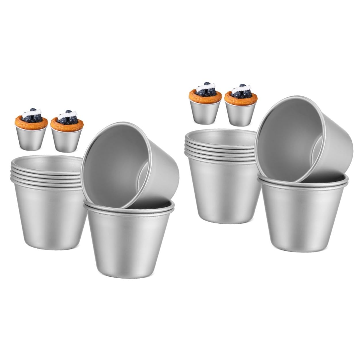 16piezas Moldes Para Moldes De Pudding Antiadherentes Para Hornear Postres Para Fiestas y Cocinas Caseras