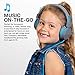 JLab JBuddies Studio On-Ear Kids Wired Headphones, Toddler Headphones, Kid Safe, Studio Volume Safe, Volume Limiter, Folding, Adjustable, Noise Isolation, with Mic (Graphite/Blue)