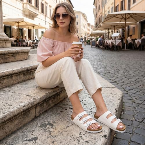 Image of CUSHIONAIRE Women's Lela Cork footbed Sandal with +Comfort