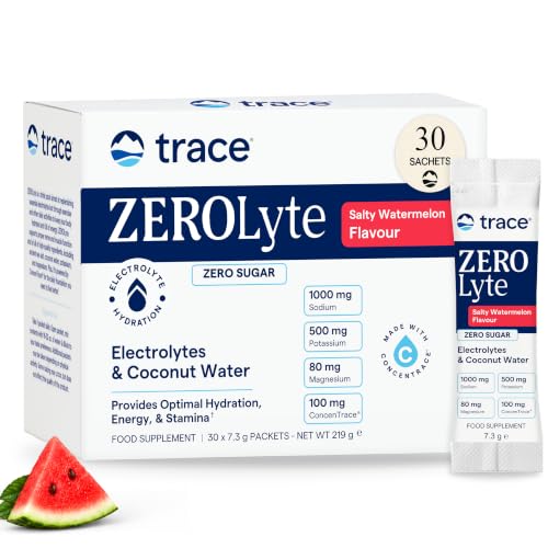 Trace Minerals ZeroLyte Electrolytes Sachets & Hydration Powder, Zero Sugar