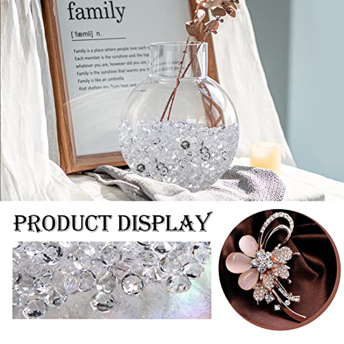 TOAOB 1000 Pieces 6mm Clear Tiny Acrylic Table Scatter Crystals Acrylic Diamonds Rhinestones for Table Decorations Wedding Decoration Bridal Shower Decoration