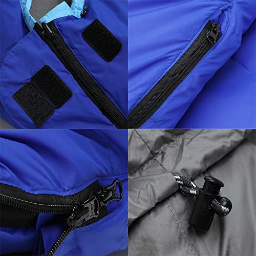 Night Cat Mummy Sleeping Bag for Camping Backpacking Hiking Envelope with Compression Sack Advanced Cotton Super Warm and Lightweight - Thumbnail 3