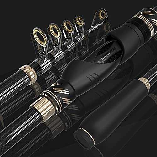 image for PLUSINNO Fishing Rod and Reel Combos Carbon Fiber Telescopic Fishing P
