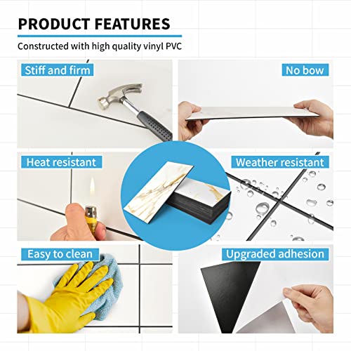 Art3D Morning Glow Marble Peel And Stick Backsplash, 5.9" X 11.8" Larger Waterproof Self Adhesive Subway Wall Tiles, Stick On Backsplash For Bathroom, Kitchen #TOP3