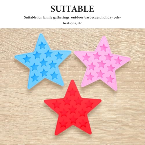 Set de 3 Moldes de Hielo en Forma de Estrella de Silicona miniatura 3