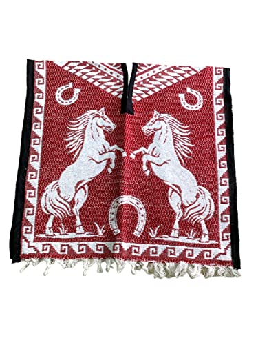 EMISA KIDS SIZE , RED HORSE PONCHO , 6 - 12 , KIDS GABAN , PONCHO DE CABALLO , HEAVY , SOFT INSIDE , WARM2