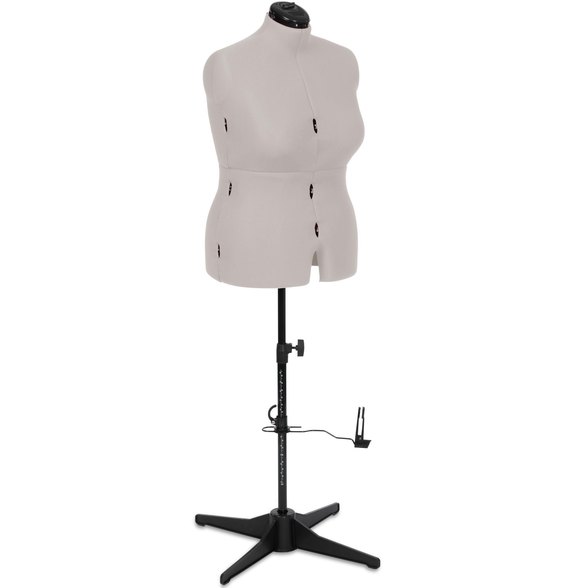 Sewing Online Adjustable Dressmakers Dummy8 PartPlain GreySize LargeUk 18-24 from B&Q