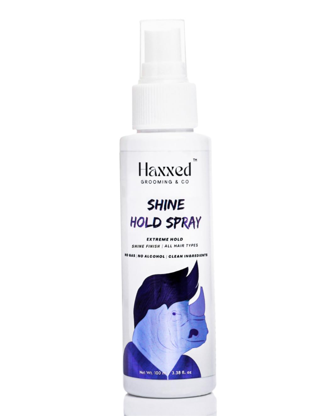 Haxxed Hair Spray For Men Strong Hold | 100 ml Hair Shine Spray or Hair Setting Spray for Radiant Shine & Extreme Hold | Quick Drying, Non-Sticky & Easy Wash Off | No Flakes & Glossy Finish