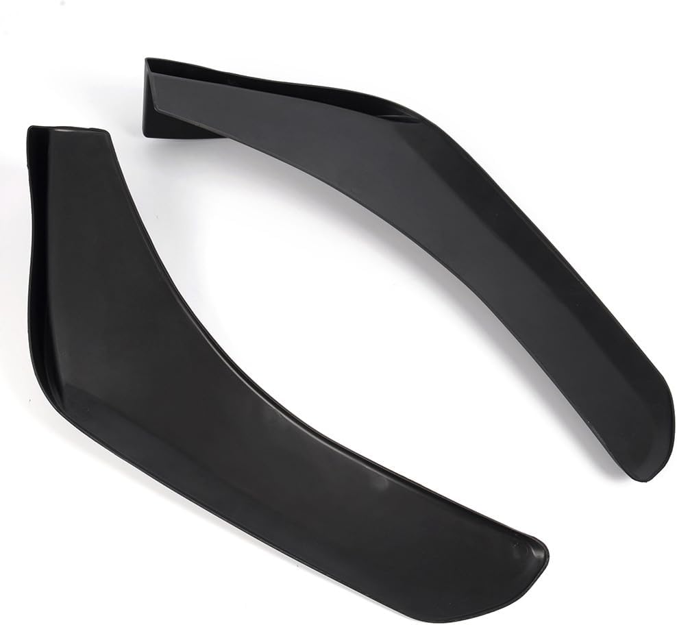 Front Bumper Lip Splitters Winglets Compatible with Universal Car; Please Measure Your Vehicles Dimensions Before Purchasing Black