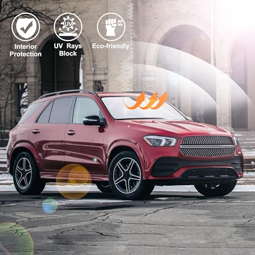 Image of Windshield Sun Shade Compatible with 2020 2021 2022 2023 2024 2025 2026 Mercedes GLE 350 450 Accessories Window Sunshade Sun Visor Protector Keep Car Cool