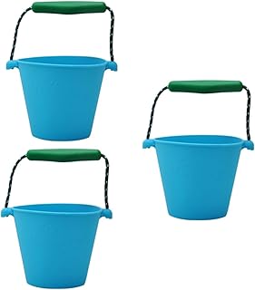 INOOMP Collapsible Bucket 3pcs Sand Bucket Collapsible Outdoor Bucket Buckets Folding Bucket Beach Fishing Bucket Child
