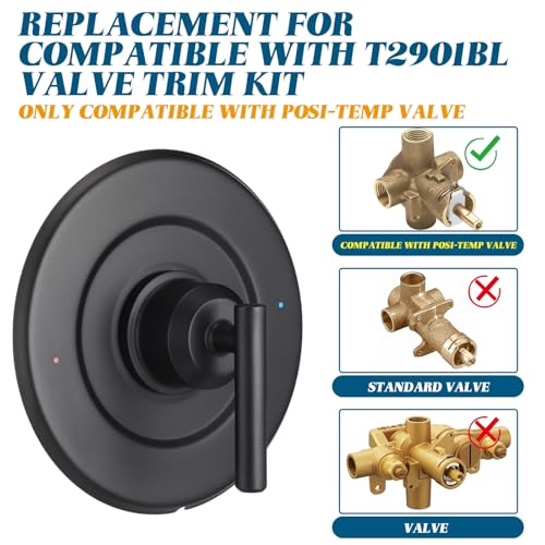 Poignée de levier de douche facile à installer en remplacement T2901BL - 4