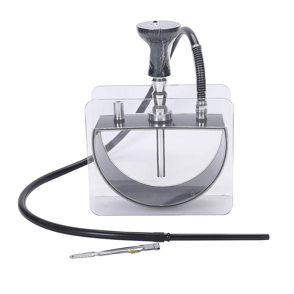 Cachimba, Juego de cachimba acrílico Shisha, Pipa de tabaco con manguera de cuenco de silicona Pinzas de metal Cachimbas de resorte Sisha Pipas de agua Herramientas, Shisha Hookah Una manguera