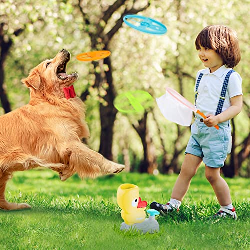 Comgas Flying Disc Launcher Toy For Kids - Flying Saucer Toys With 16Pcs Flying Disks, Outdoor Toys For Kids Ages 4-8, Outside Toys Yard Toys For 3+ Year Old Boys Girls Birthday Gift #TOP1