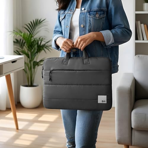 Image of DailyObjects Stria Pro Laptop Bag With Handle| Recycled Durable Polyester | Compatible with Laptop /MacBook Air /Pro Upto 15 Inch| Water Resistant|Padded Compartment with Zip Closure