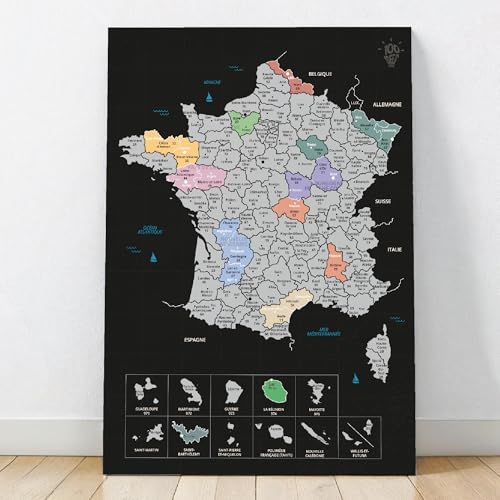 Mapa de Francia - Póster para rascar