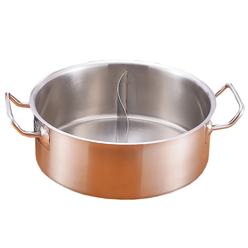 Olla con particiones, olla de sopa de doble cara, cazuela, olla china, sopa, espaguetis, arroz y salsa
