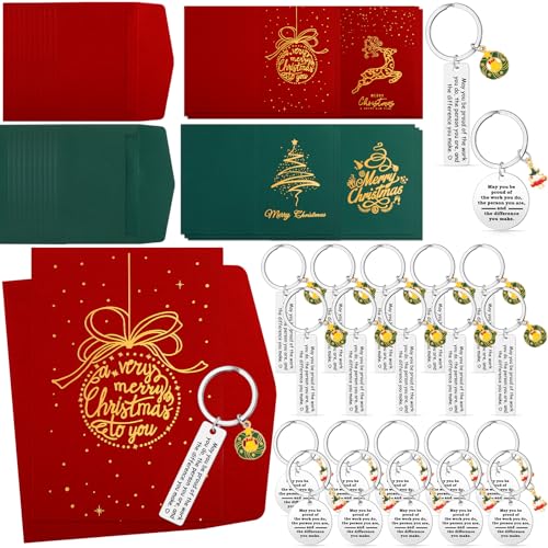 Cartes de vœux de Noël lot de 40 avec enveloppes pour éviter les oublis de cadeaux