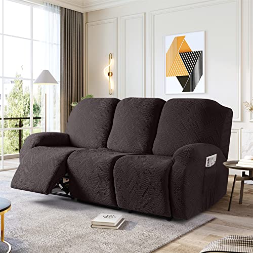 Ruaozz Recliner Sofa Covers Recliner Chair Covers Couch Covers For Reclining Couches With Pockets Washable Furniture Protector With Elastic Bottom thumb #6