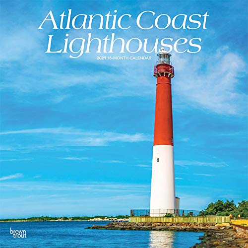 Atlantic Coast Lighthouses 2021 12 x 12 Inch Monthly Square Wall Calendar, USA United States of America Scenic Nature Ocean Sea East