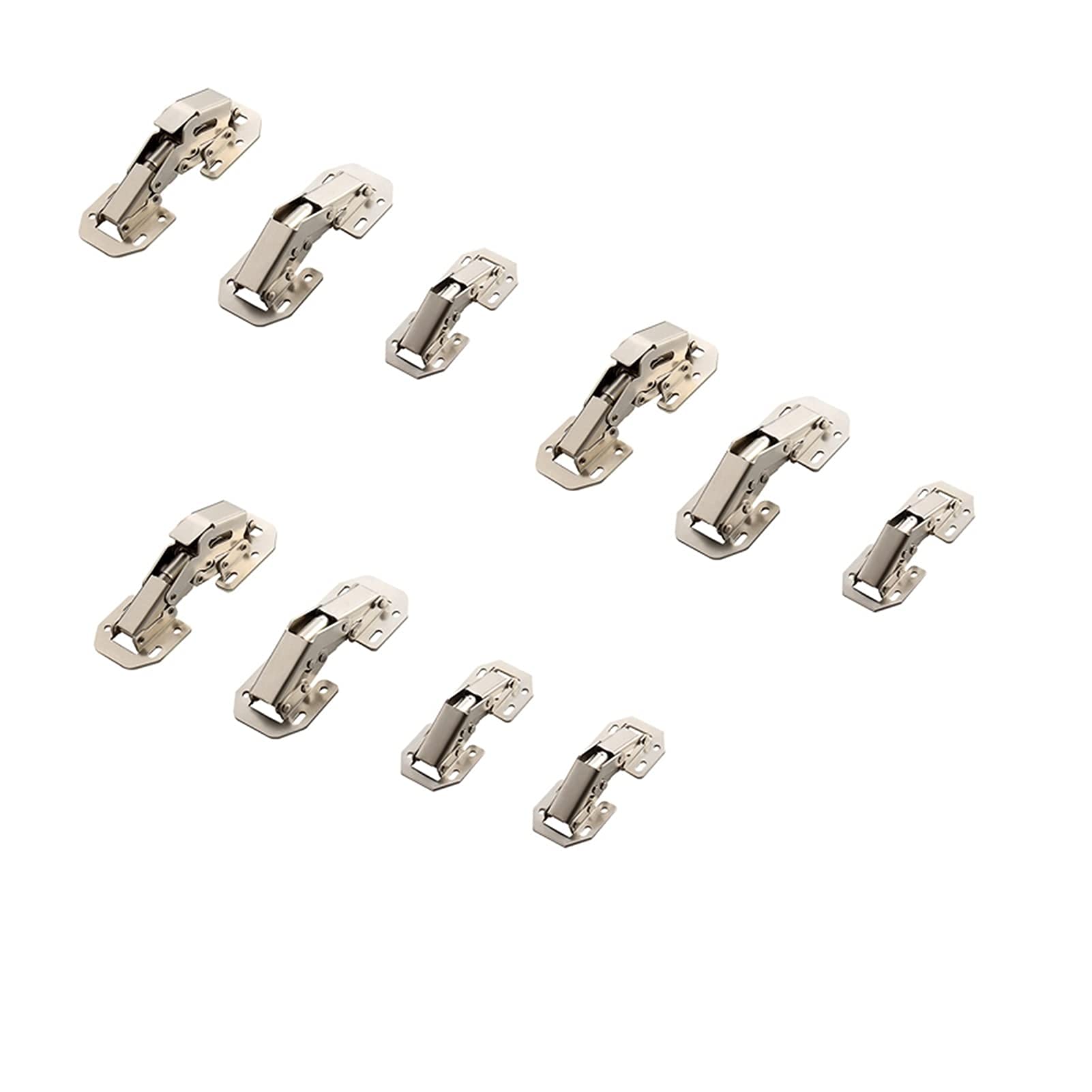 Hinge, 10PCS 90 Degree No-Drilling Hole Cabinet Bridge Shaped Spring Frog Full Overlay Cupboard Door