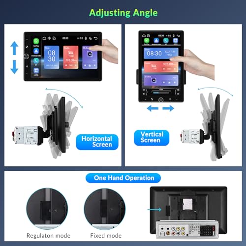 Radio para auto VECHTEL 10.4" con pantalla táctil y Bluetooth miniatura 5