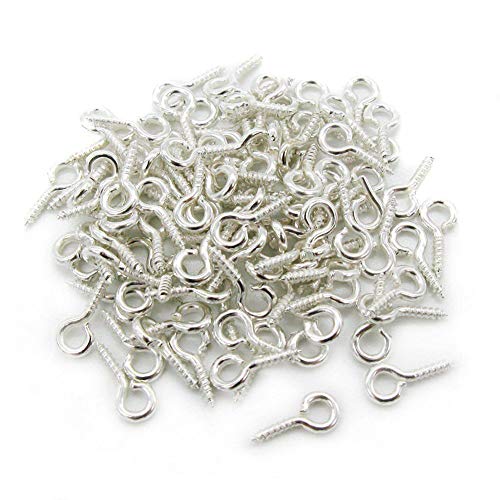 Preisvergleich Produktbild ELENXS 100pcs Ösenschraube Hooks für Schmuck Harz Korn 10mm