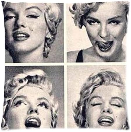 Marilyn Monroe Zippered Throw Pillow Cases Cover Cushion Case 18x18 (Two sides)