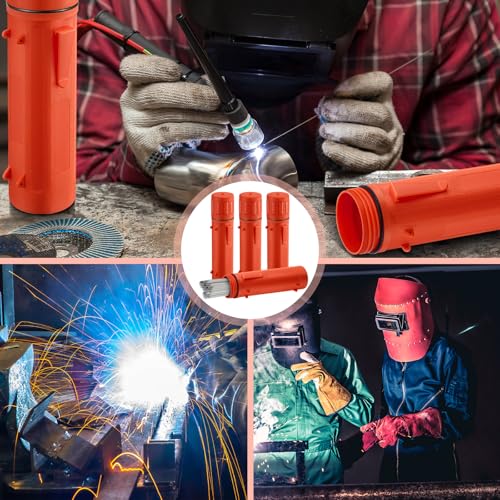 Image of Zonon 4 Pcs Welding Rod Storage Tube 14 Inch Tig Rod Holder, Orange