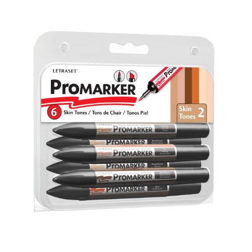 LETRASET Skin Tones ProMarker 6, Set 2 LETRASET Skin Tones ProMarker 6, Set 2
