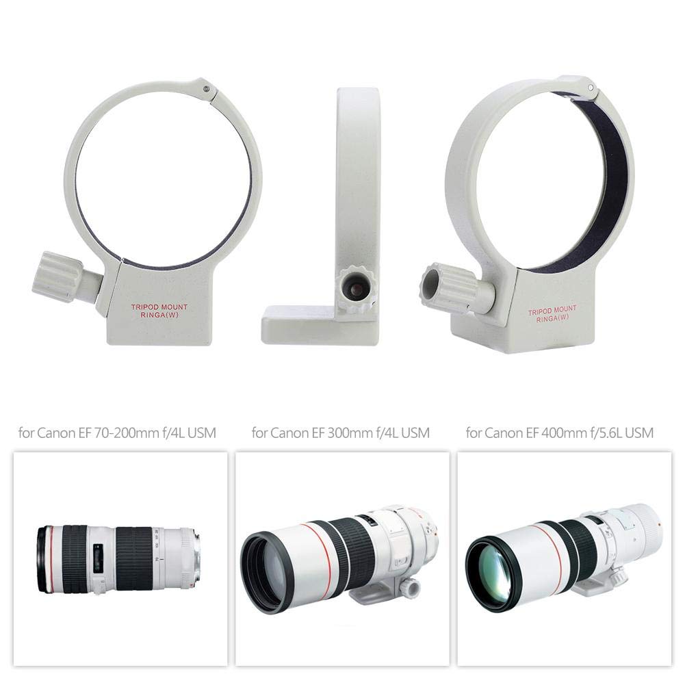 Sxhlseller Anello di Montaggio del Treppiede dell'obiettivo - Collare per Treppiede in Lega di Alluminio Adatto per EF 70-200 mm f / 4L USM/per EF 70-200 mm f / 4L IS USM